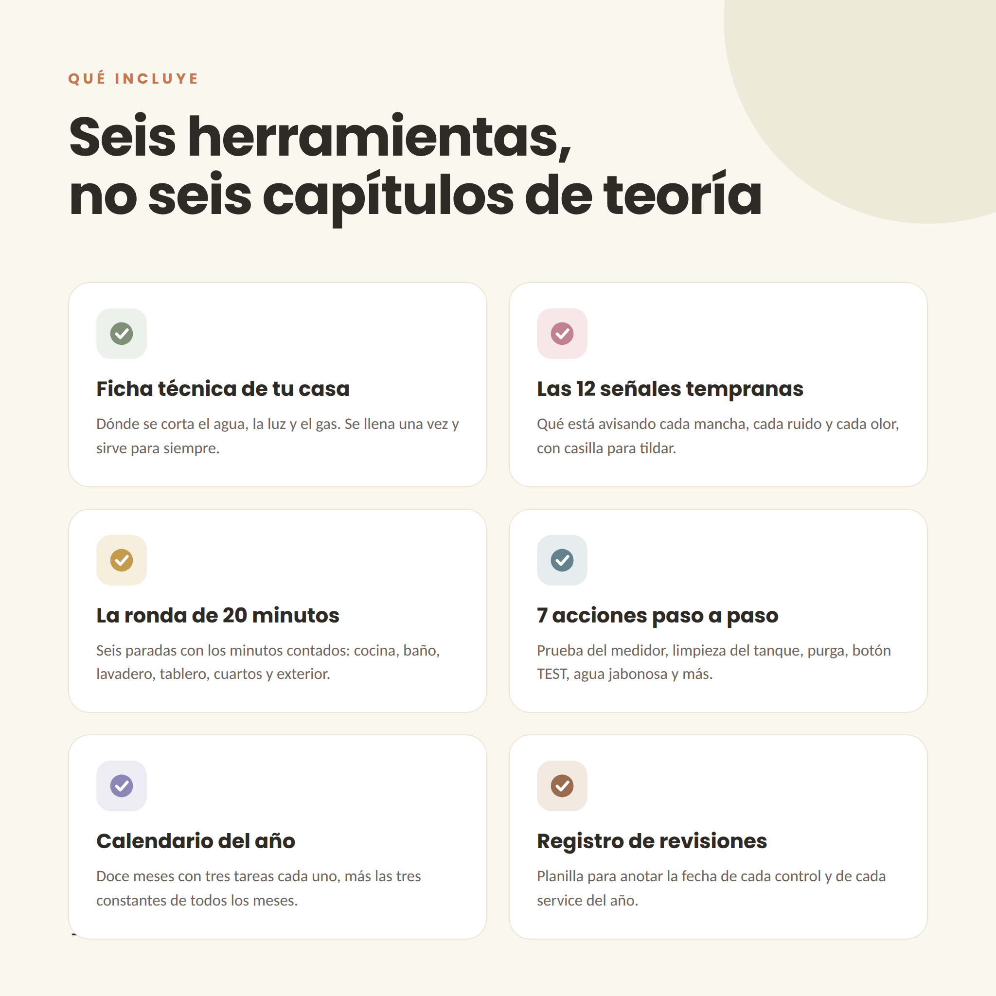 El plan para que nada se rompa — Mantenimiento preventivo del hogar
