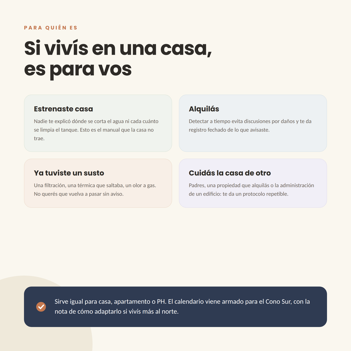 El plan para que nada se rompa — Mantenimiento preventivo del hogar