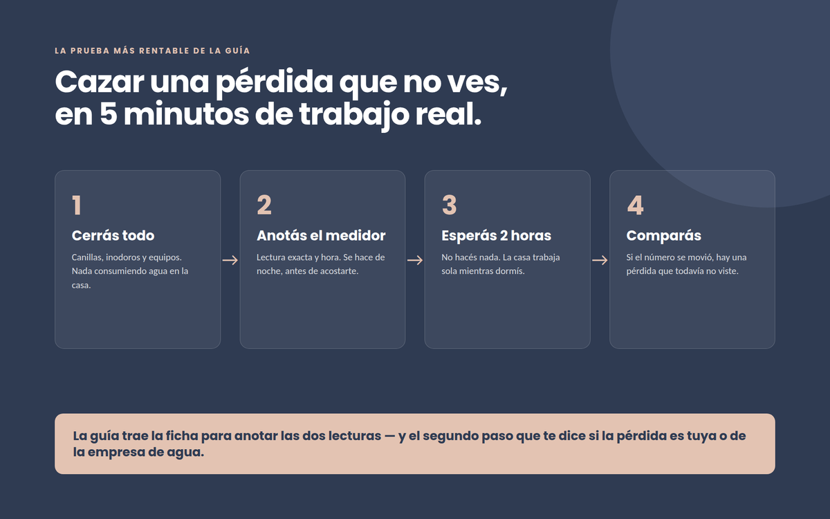 La prueba más rentable de la guía cuesta cinco minutos.