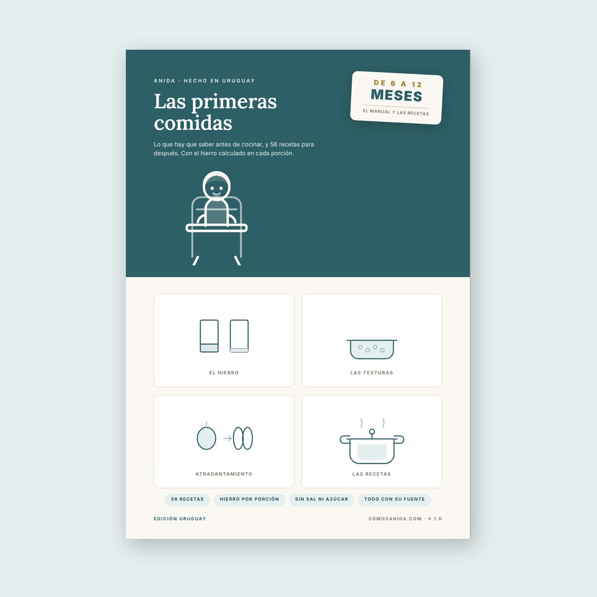 Las primeras comidas — Recetario para bebés de 6 a 12 meses, Edición Uruguay